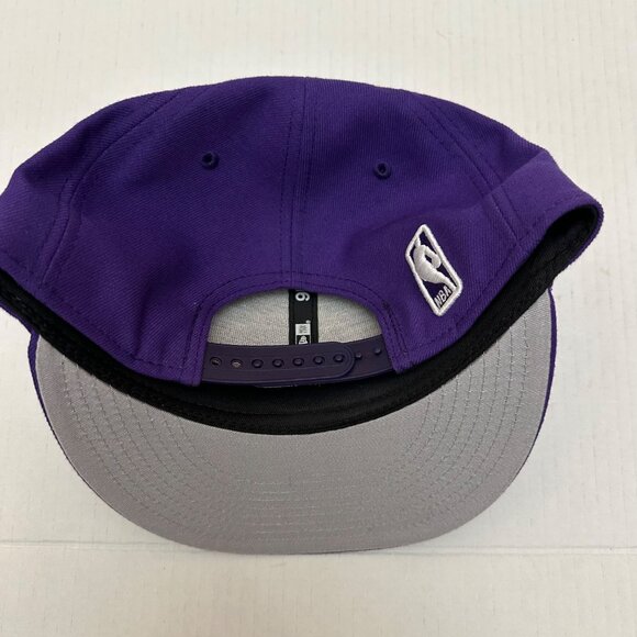 Los Angeles Lakers New Era 9FIFTY Purple One Size Ball Cap Hat Flat Bill SnapBac - Picture 10 of 10